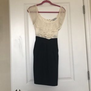 Forever 21 Cream and Black Dress